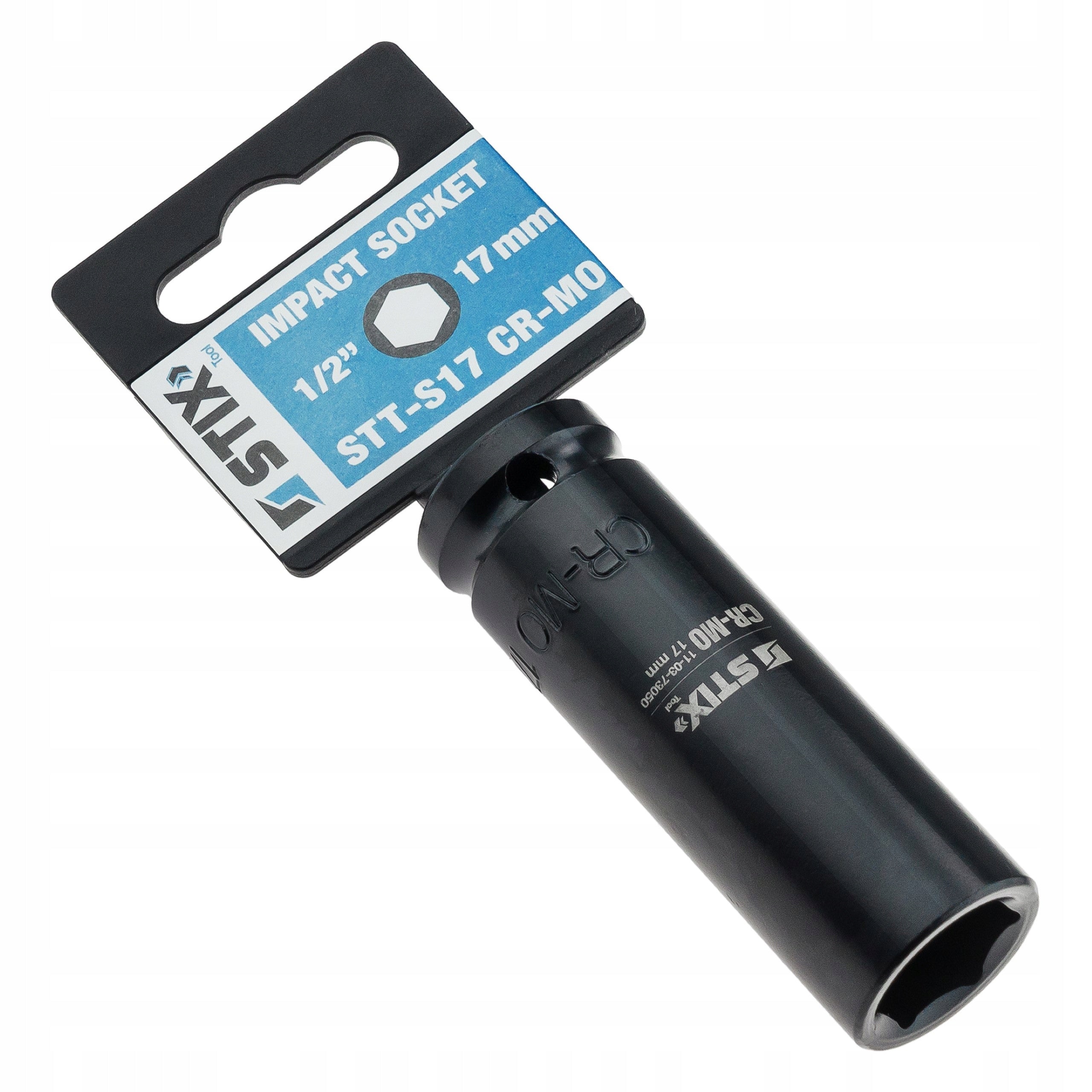 IMPACT CAP LONG FOR PNEUMATIC WRENCHES 1/2 INCH CR-MO 17MM - STIX Brand Stix