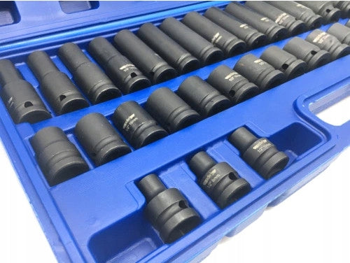 IMPACT CAP SET TOOL SOCKET WRENCHES 8-32MM - 6 ANGLE CR-MO Product weight with unit packaging 6 kg