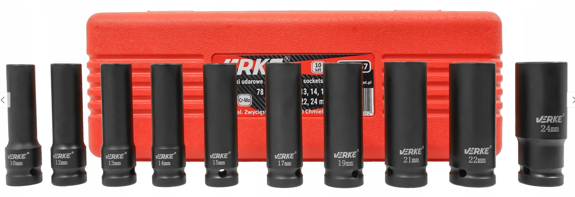 IMPACT CAPS 1/2 LONG SOCKET WRENCH IMPACT SOCKET SET 10-24 Type 6-point