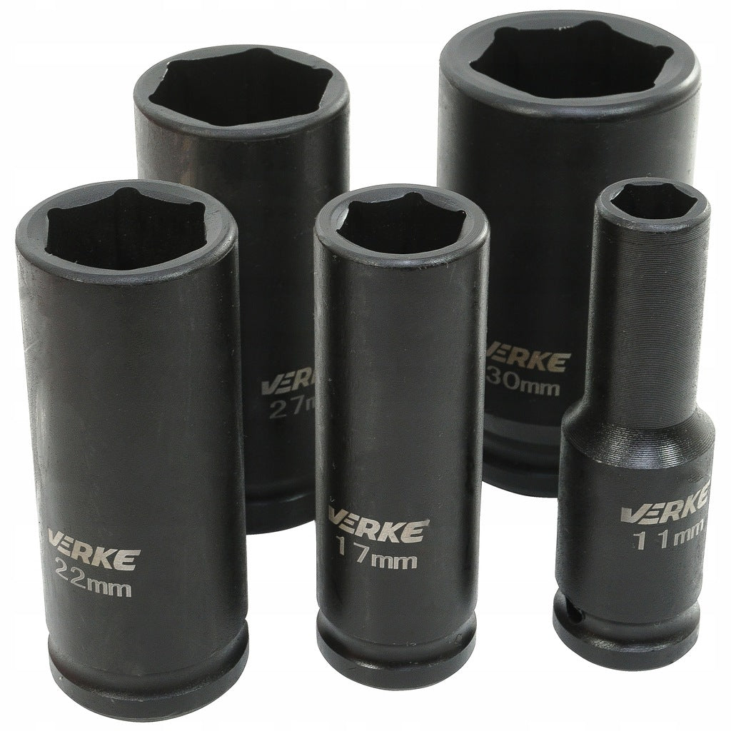 IMPACT CAPS LONG WRENCHES 1/2 SET OF IMPACT SOCKETS LONG 10-32 Brand Verke