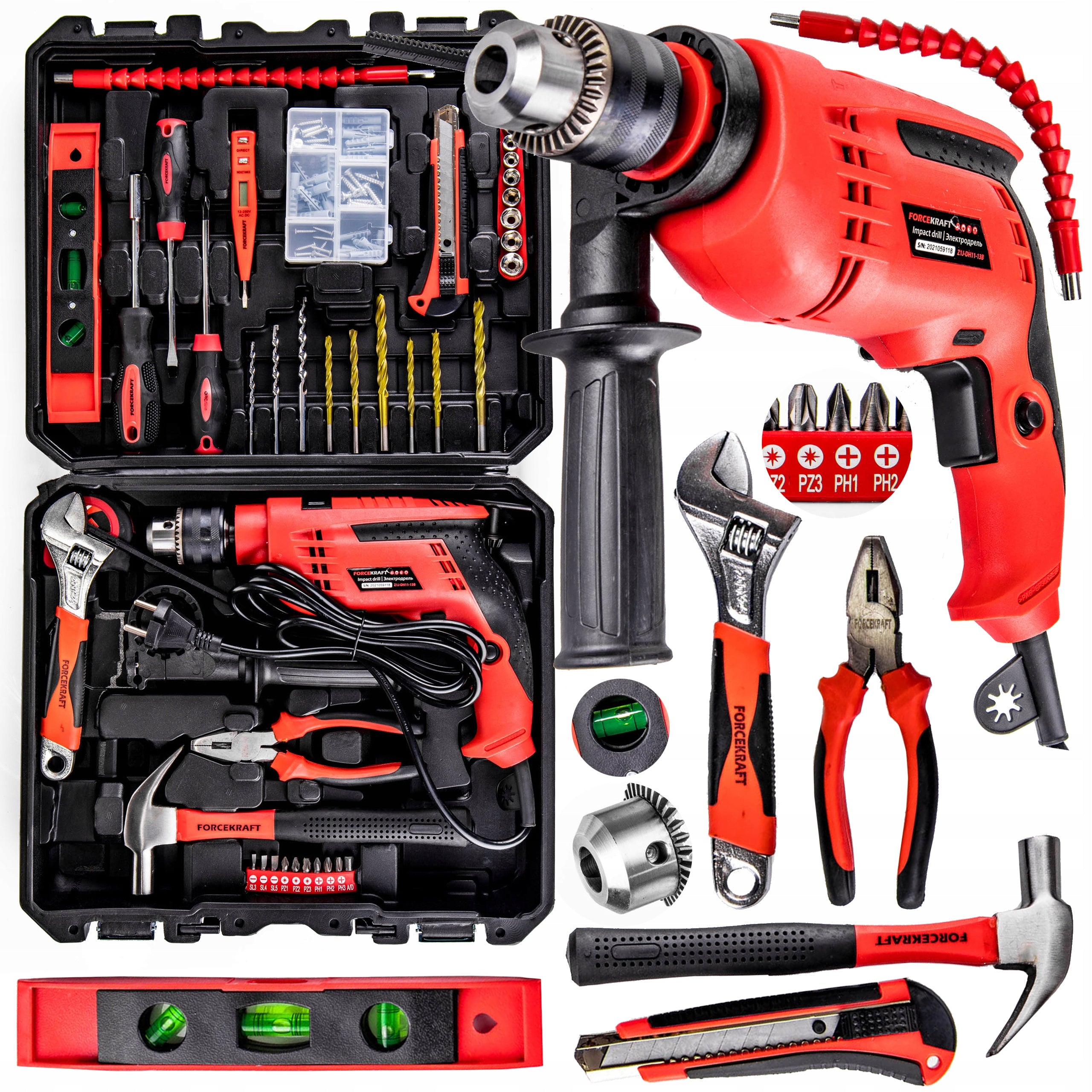IMPACT DRILL TOOL SET SUITCASE 103ELE