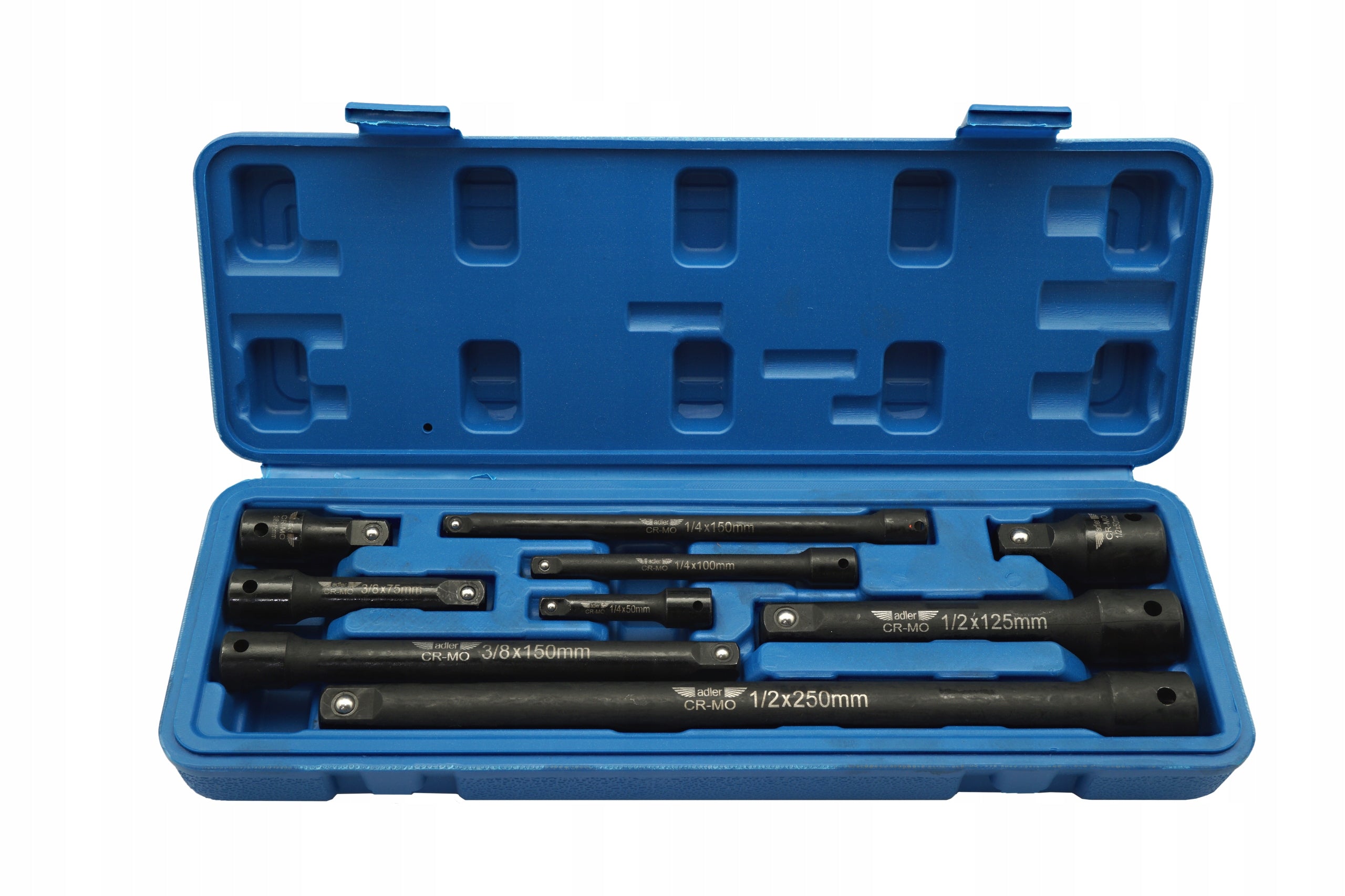 IMPACT EXTENSION SET 1/2", 3/8", 1/4" 9 PCS ADLER 3511.08