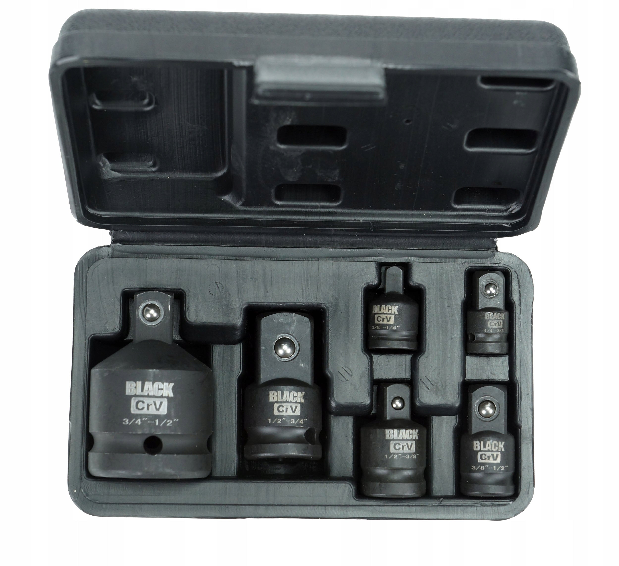 IMPACT REDUCTION KIT REDUCTION ADAPTERS 1/2 1/4 3/8 3/4 8pcs BLACK Manufacturer code 13556
