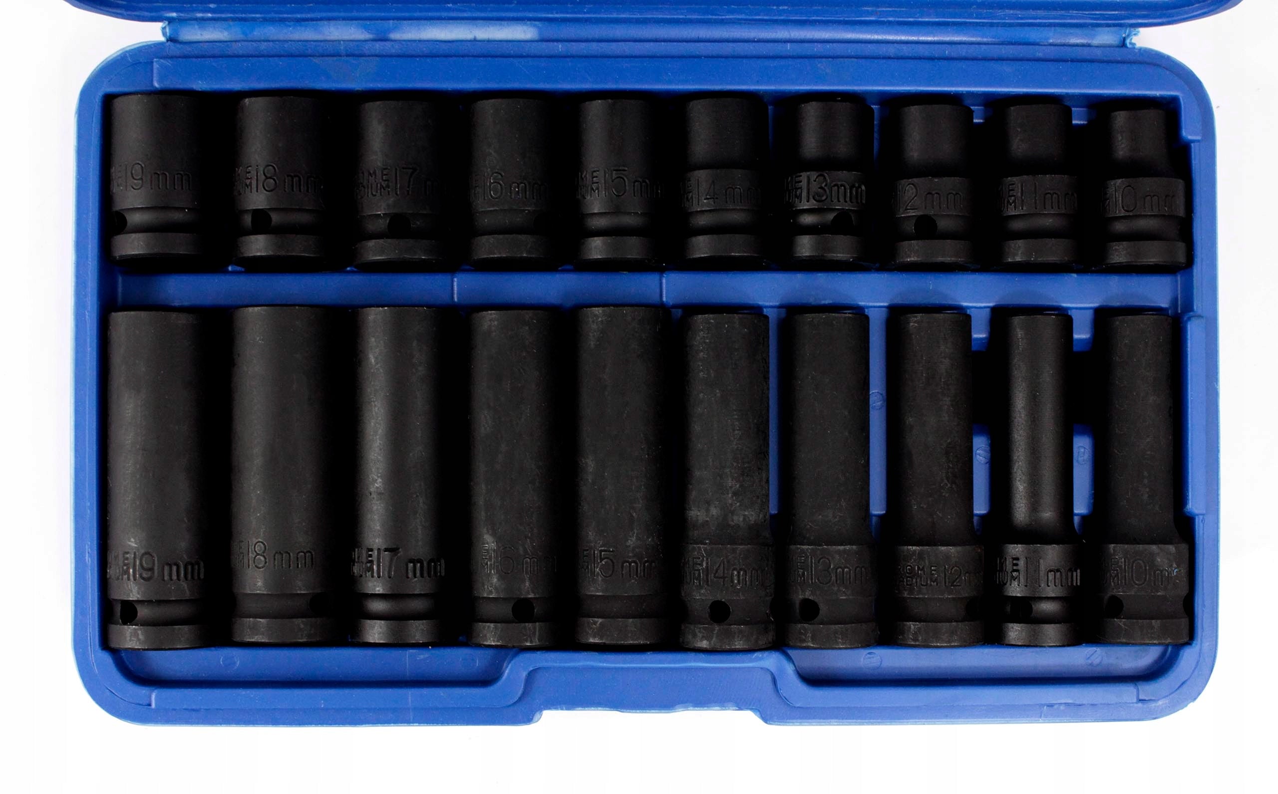 IMPACT SOCKET SET 10-19 IMPACT CAPS LONG AND SHORT 1/2'' 20EL Brand Vorfal