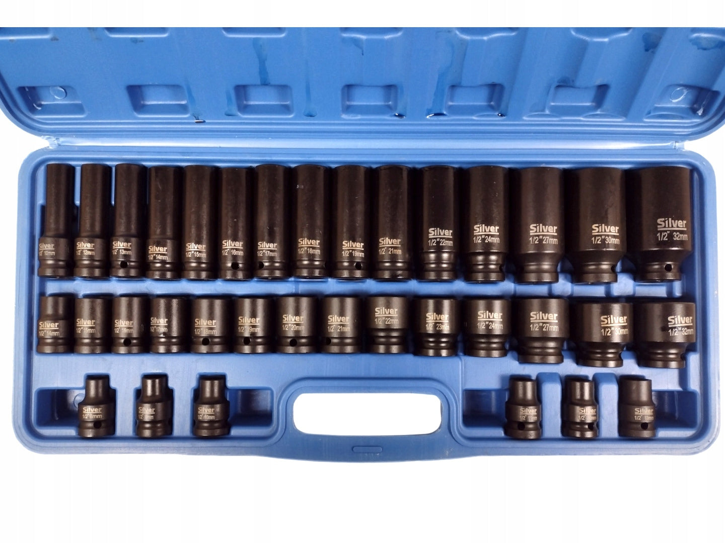 IMPACT SOCKET SET 8-32 IMPACT CAPS 1/2 IMPACT 35 ELEMENTS SUITCASE Mounting 1/2"