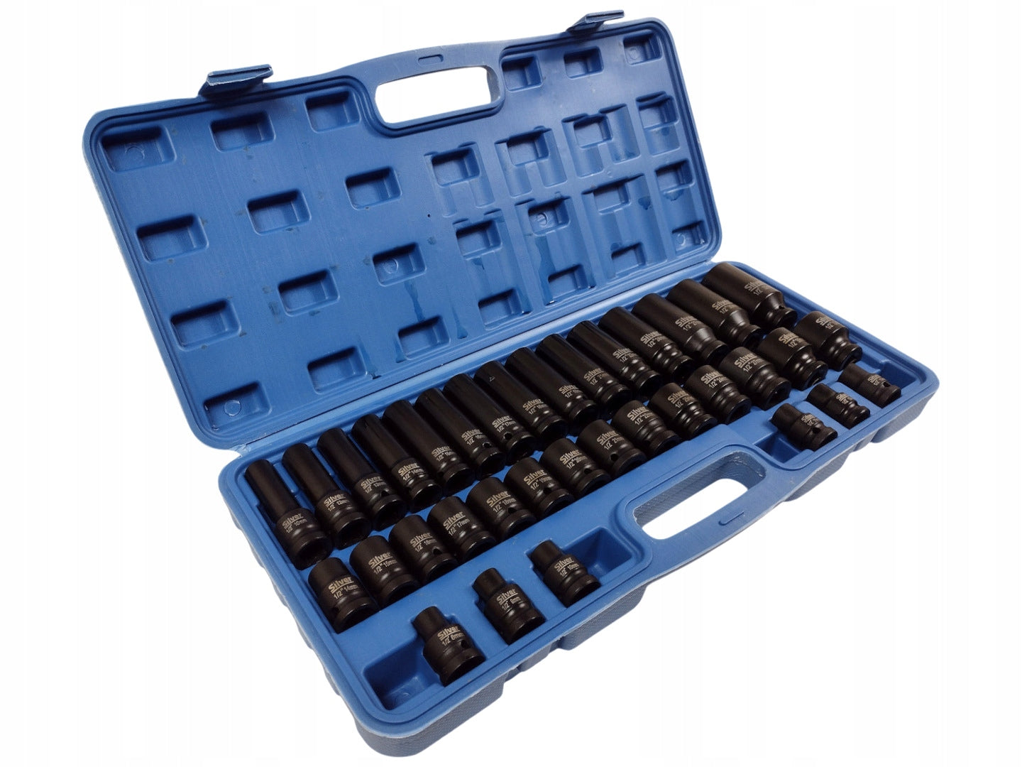 IMPACT SOCKET SET 8-32 IMPACT CAPS 1/2 IMPACT 35 ELEMENTS SUITCASE Product weight with unit packaging 7 kg