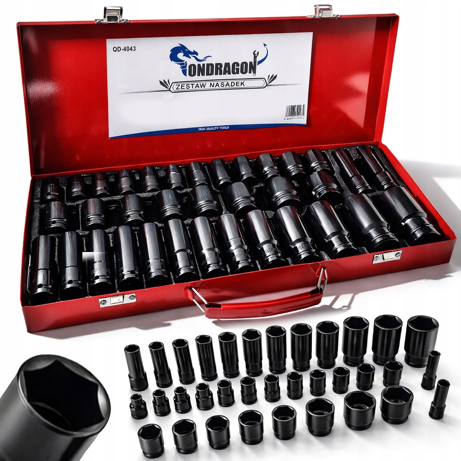 IMPACT SOCKET SET 8-32 IMPACT CAPS 1/2 IMPACT 35 ELEMENTS SUITCASE
