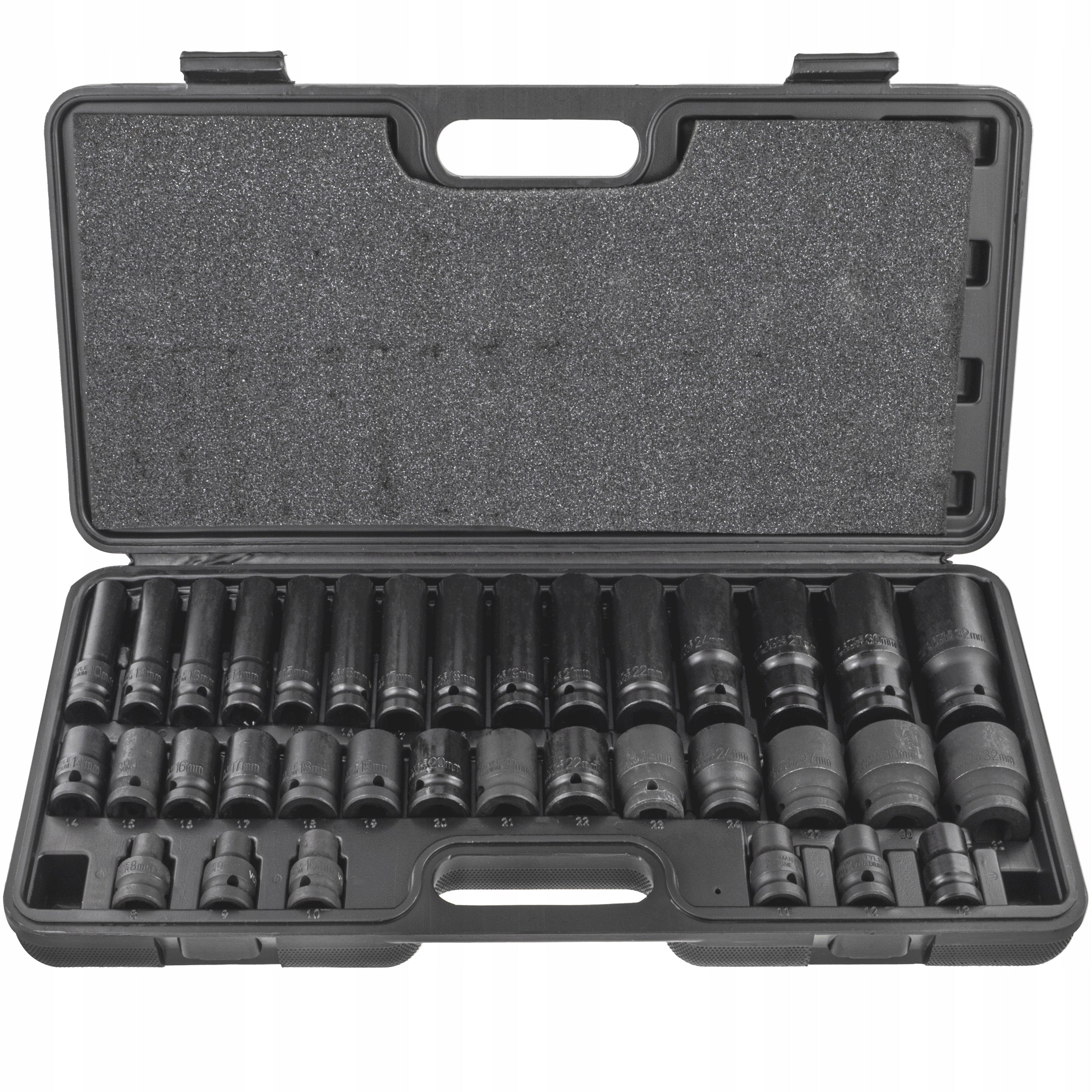 IMPACT SOCKET SET 8-32 IMPACT SOCKETS 1/2 STROKE 35 el SUITCASE Cr-Mo EAN (GTIN) 5907737328573