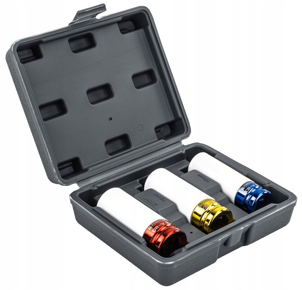 IMPACT SOCKET SET FOR ALLOY WHEELS 17/19/21 MM COLORFUL 3 PCS EAN (GTIN) 5900748400542