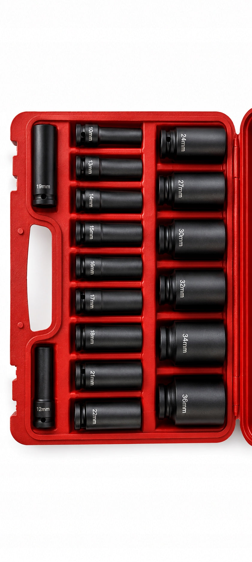 IMPACT SOCKET SET IMPACT 17EL SUITCASE Cr-Mo PRO 10-36MM Brand Ondragon