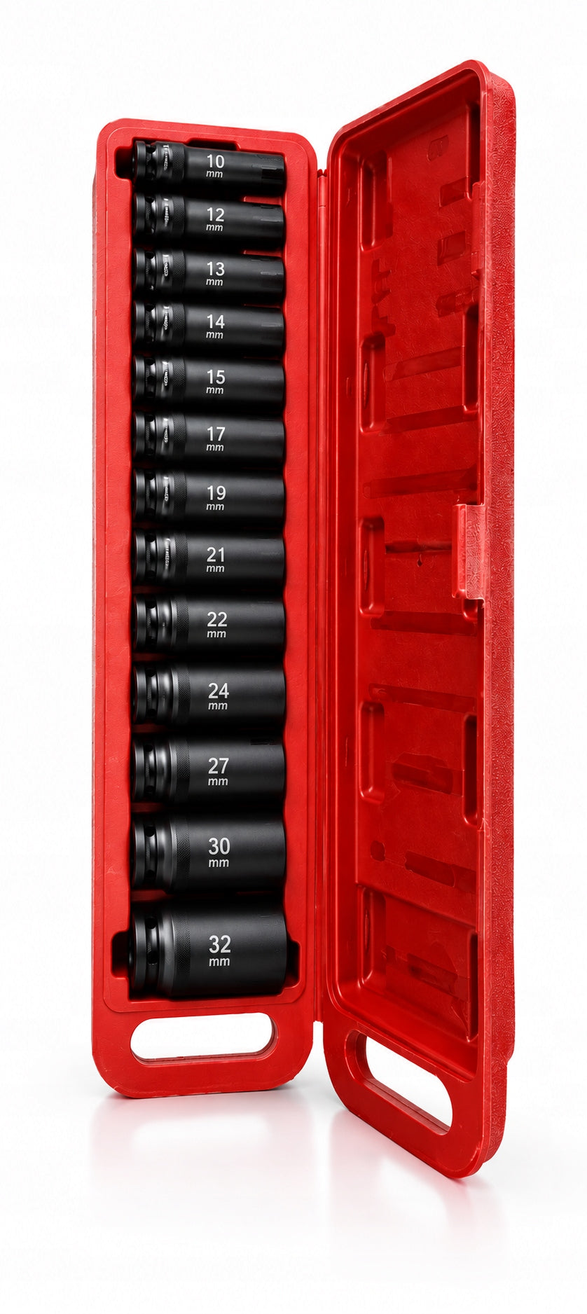 IMPACT SOCKET SET IMPACT SOCKET 13EL SUITCASE Cr-Mo PRO 10-32MM Mounting 1/2"