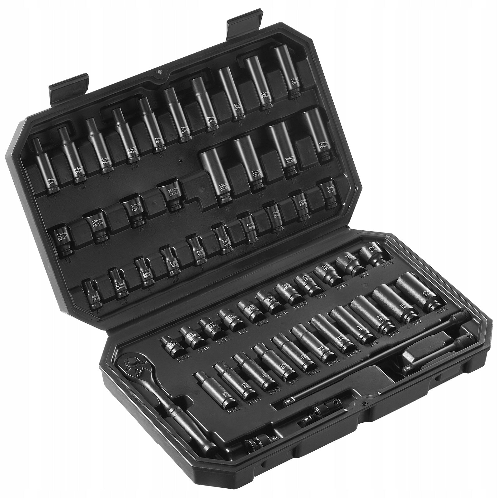 IMPACT SOCKET SET VEVOR 6 35 MM 55 PCS CR-V Cap Wrenches Mounting 1/4"