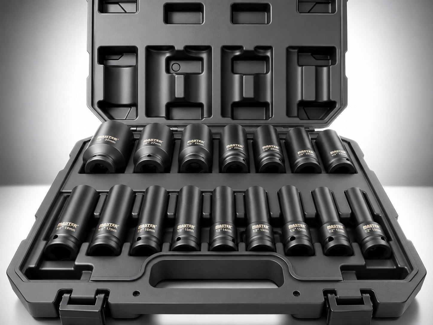 IMPACT SOCKETS IMPACT SOCKET SET 1/2 LONG AND SHORT 16EL MP0601 Product weight with unit packaging 4.9 kg