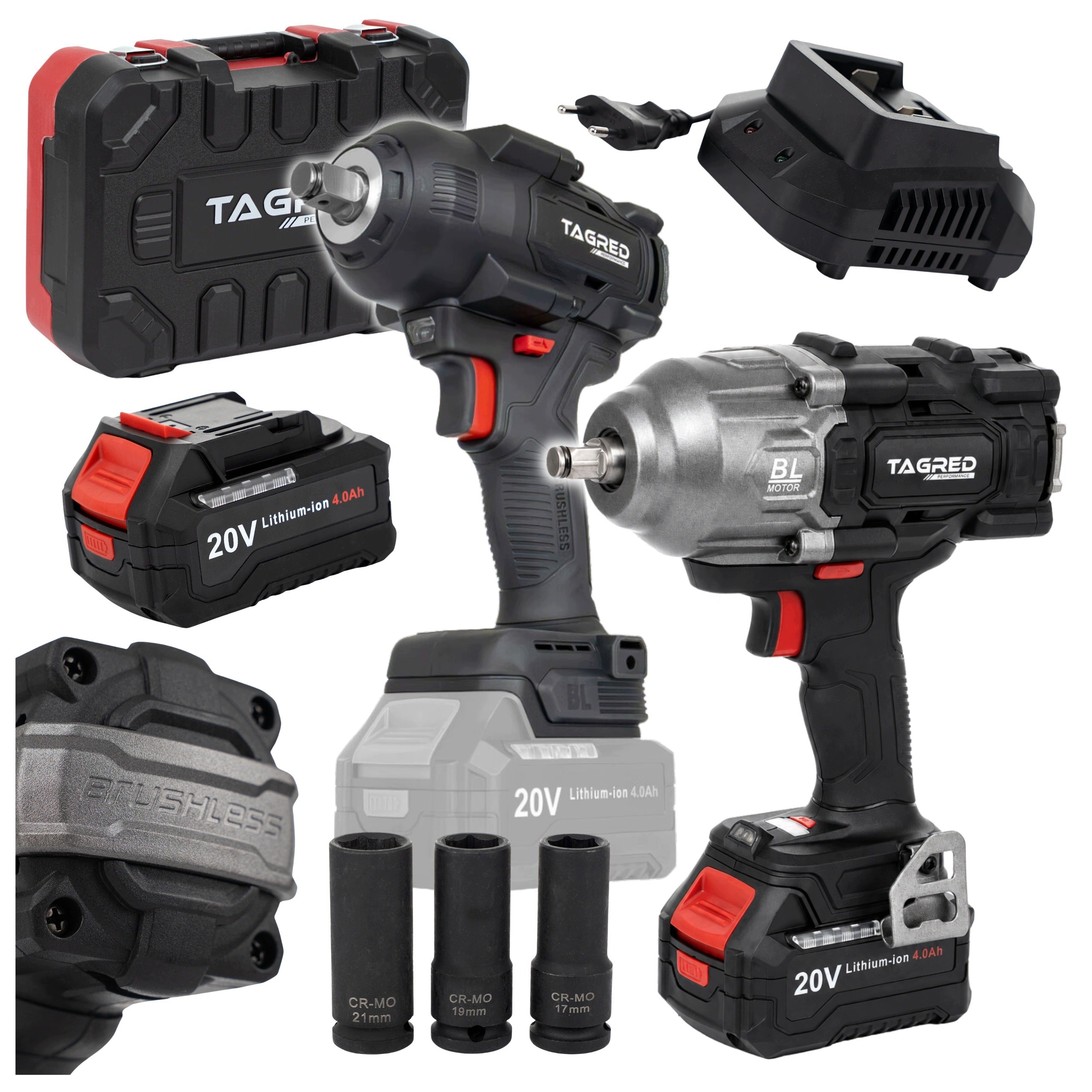 IMPACT WRENCH 2 AKU 20V 4Ah BRUSHLESS STRONG 1898Nm 1/2'' + KEY 1000Nm
