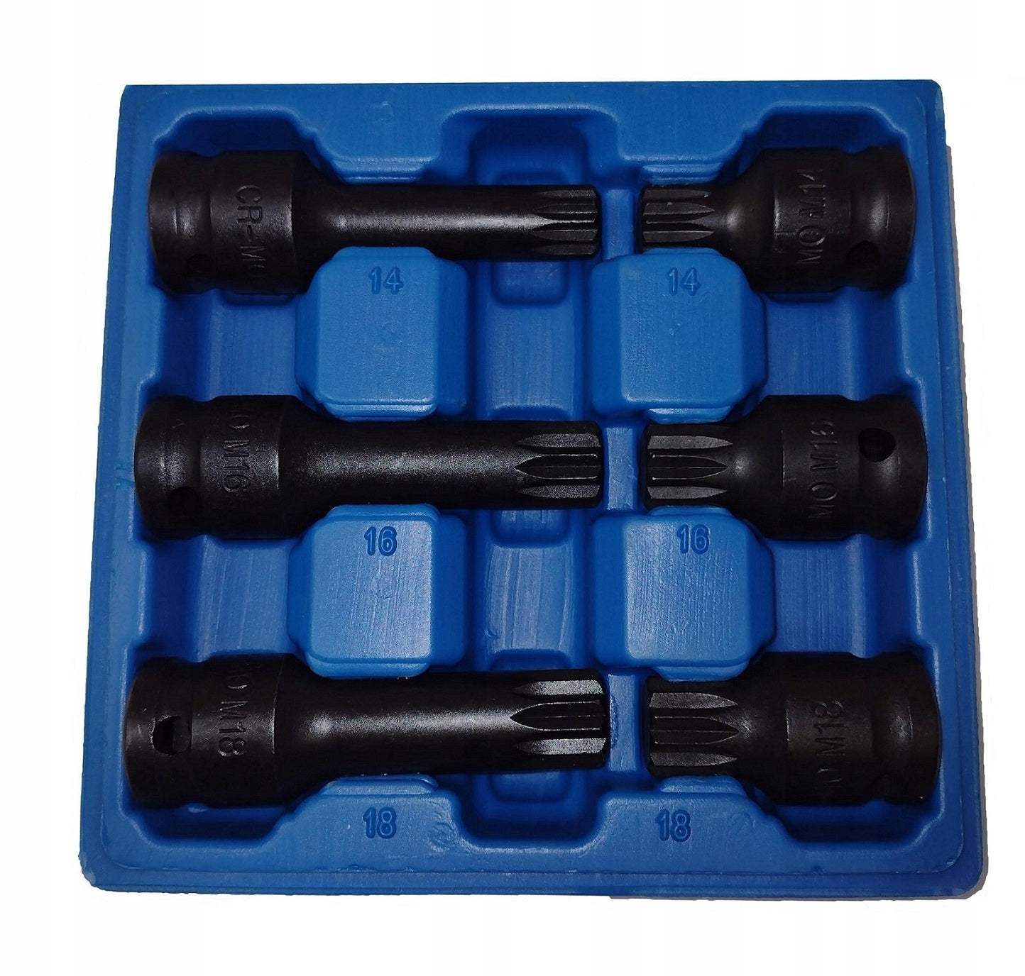 IMPACT WRENCHES 1/2 SPLINE M14 M16 M18 6PCS SQUARE 43/78mm SILVER S11038 EAN (GTIN) 5907589367386