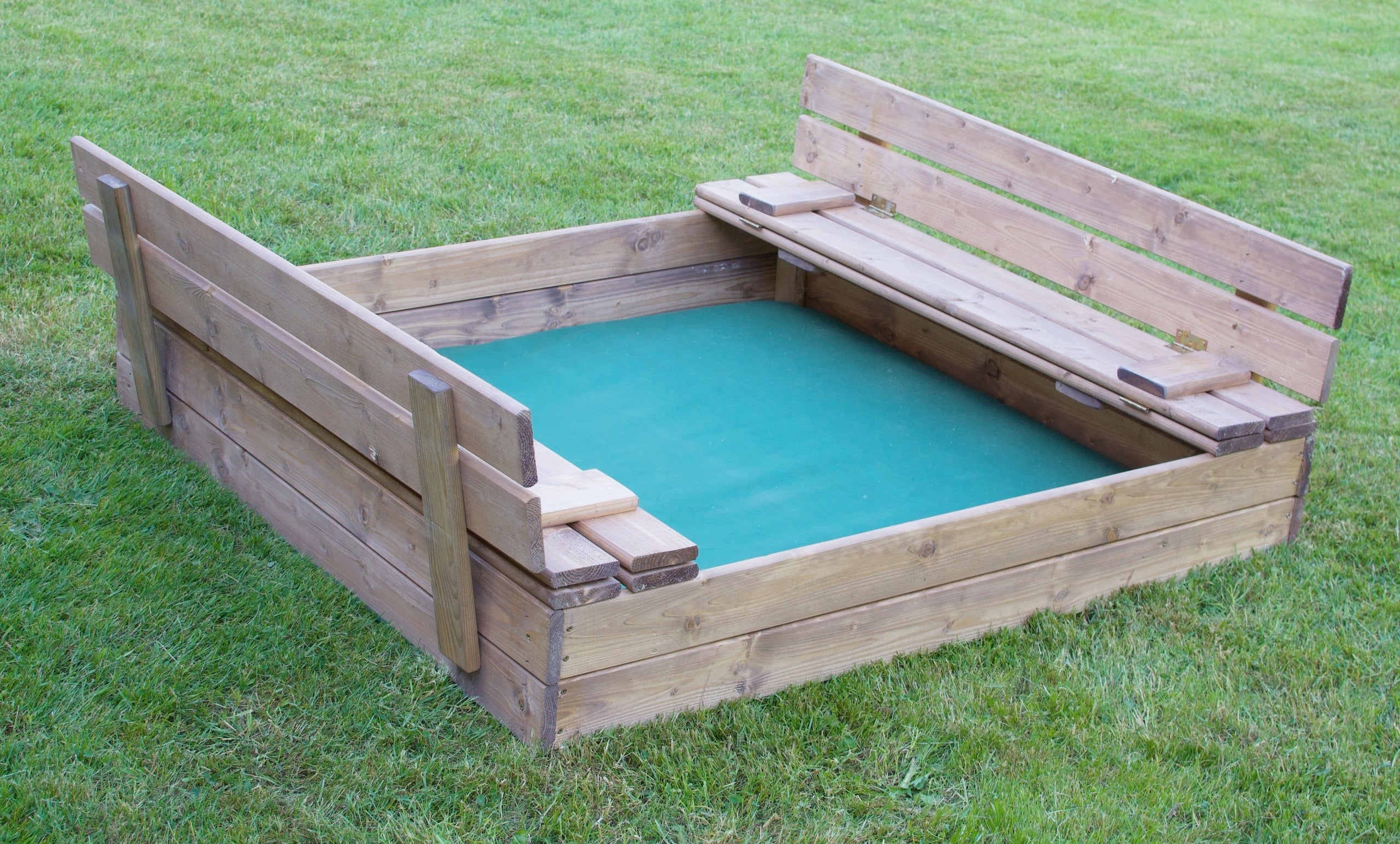 IMPREGNATED WOODEN SANDBOX, strong, lockable, benches, 120 cm + FREEBIES Brand no brand