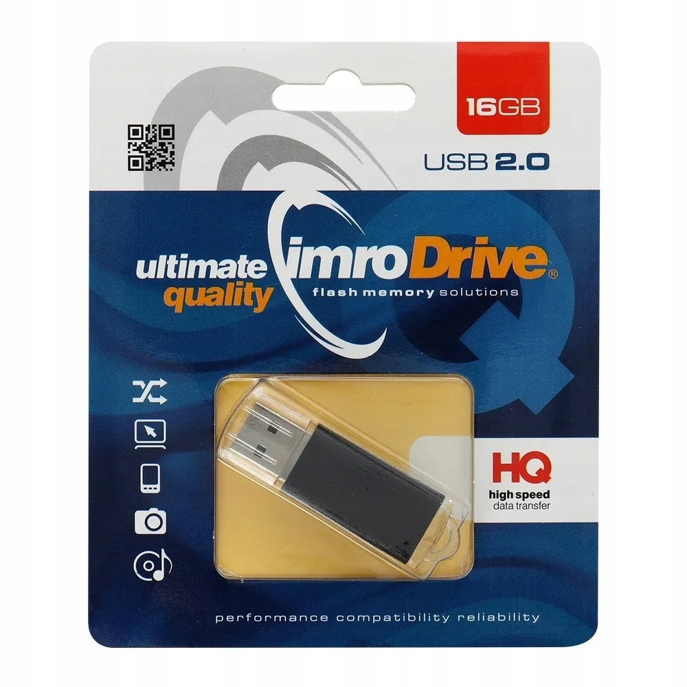 IMRO pendrive BLACK 16GB USB2.0 Capacity 16 GB
