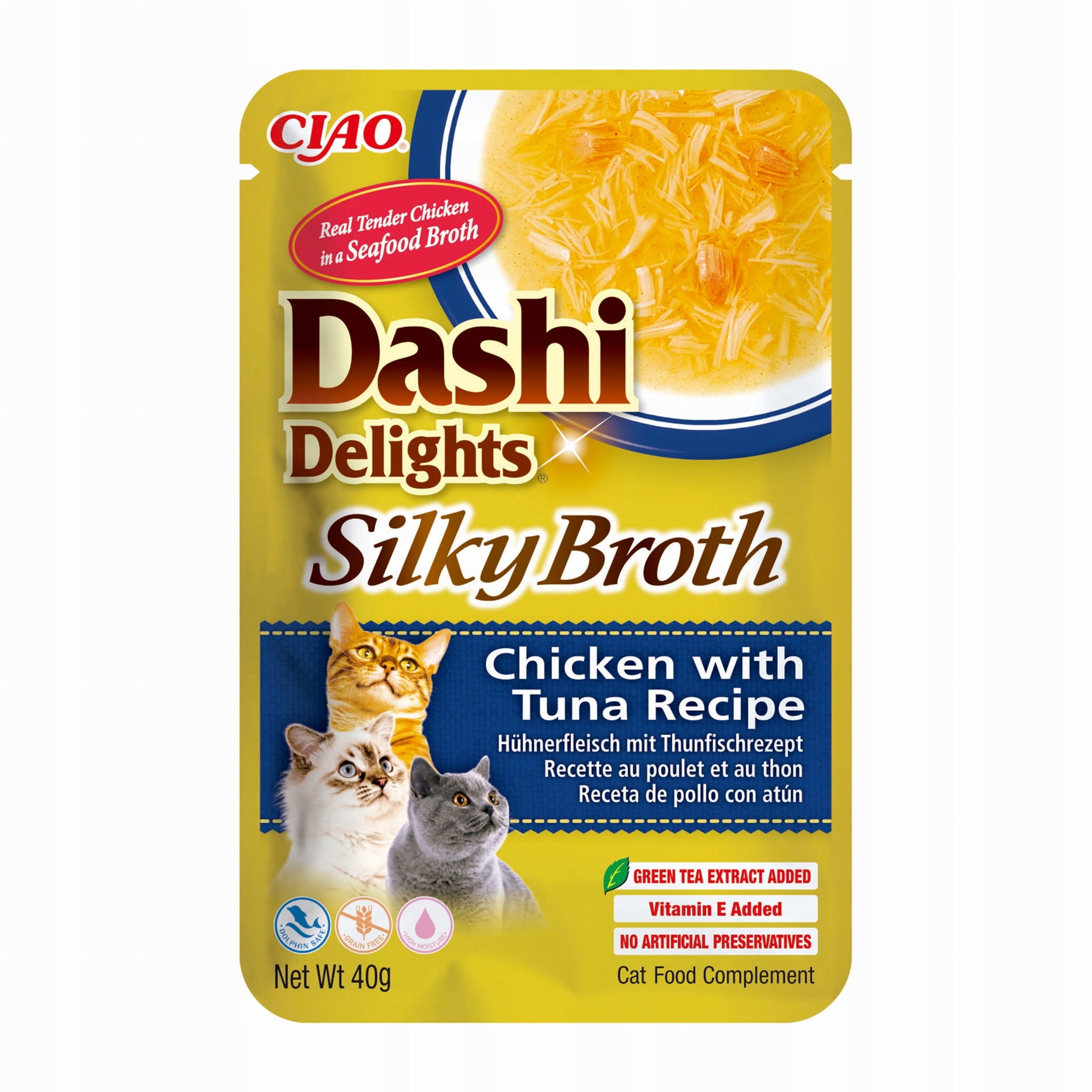 INABA CAT DASHI DELIGHTS Silky Chicken & Tuna 40g