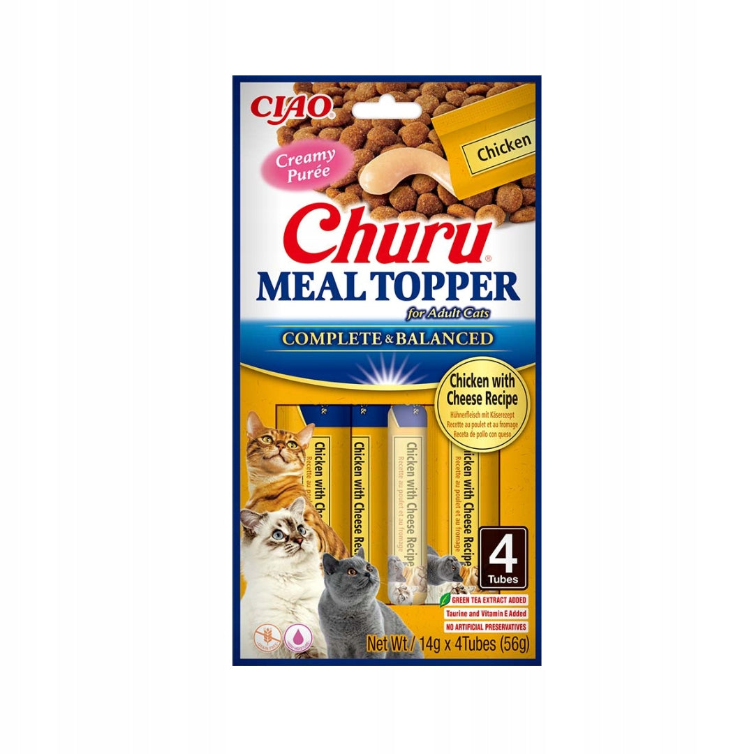 INABA CAT MEAL TOPPER CHICKEN WITH CHEESE RECIPE 4x14g (56g) - For Cats Manufacturer code IN-730718