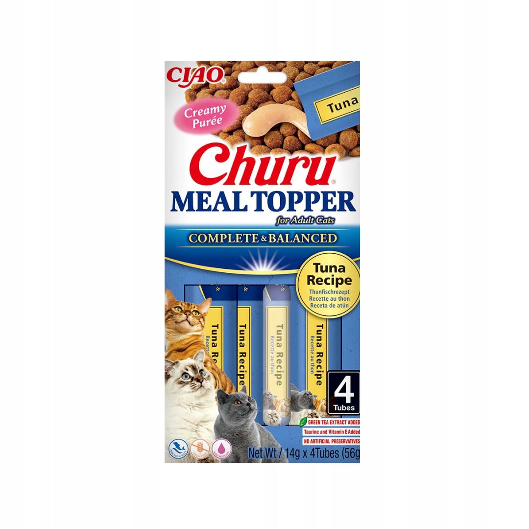 INABA CAT MEAL TOPPER TUNA RECIPE 4x14g (56g)-Tuna For CAT Brand INABA