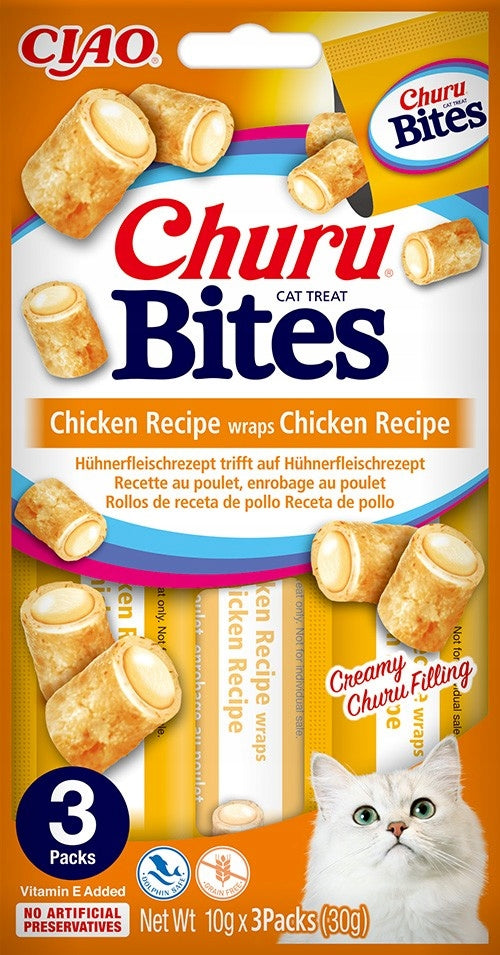 INABA Cat Churu Bites Chicken Recipe 3x10g
