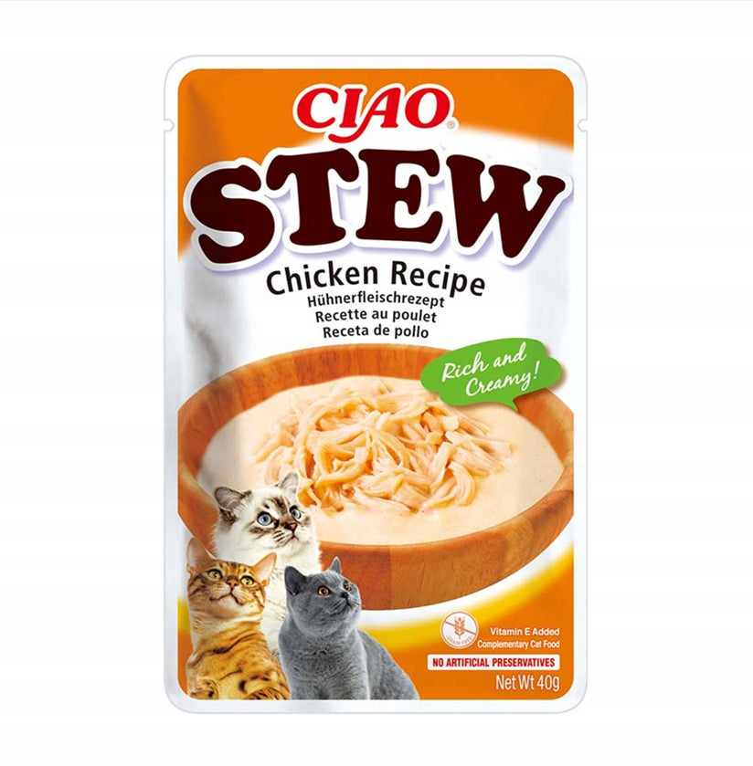 INABA Cat Ciao Stew - Creamy Chicken Flavoured Cat Food 40g