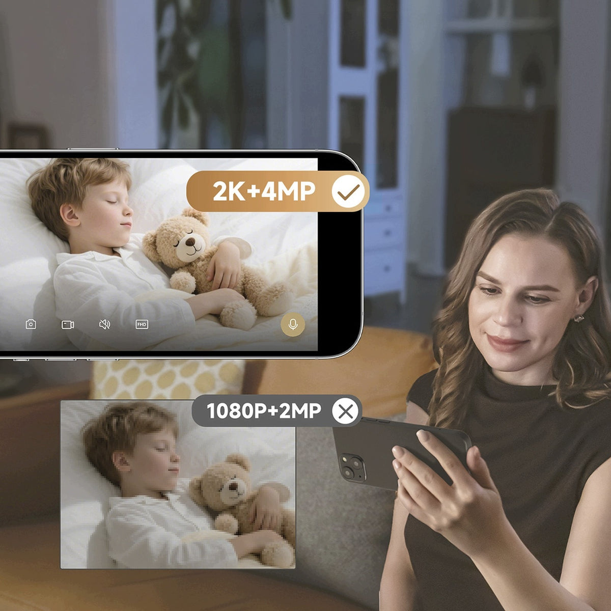INDOOR CAMERA 2K 4MP IR ROTATION 360° DREAME WIFI SMART HOME Model 4909963769985