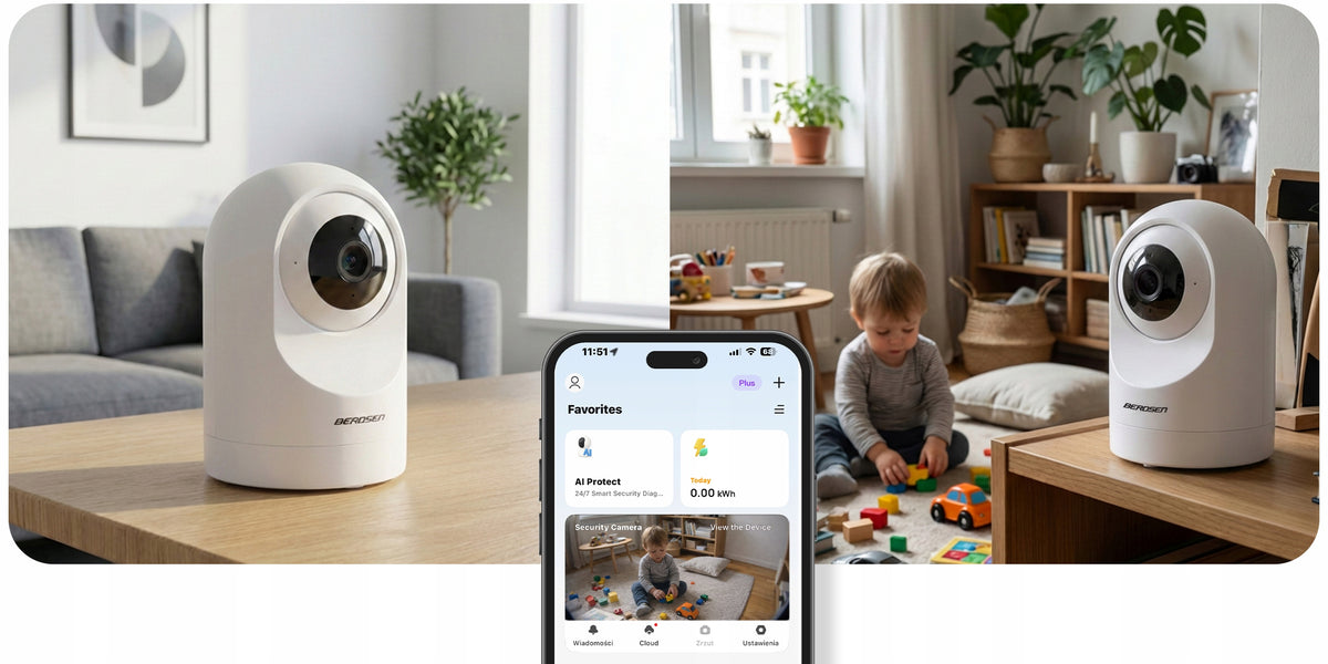 INDOOR CAMERA IP ROTATING 5MP WI-FI TUYA NANNY HOME MOTION TRACKING Packaging status original
