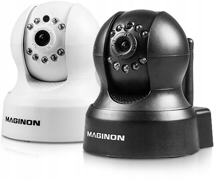 INDOOR CAMERA WIFI MONITORING ETHERNET ROTATING BALL ALARM MOVEMENT NANNY Brand Maginon