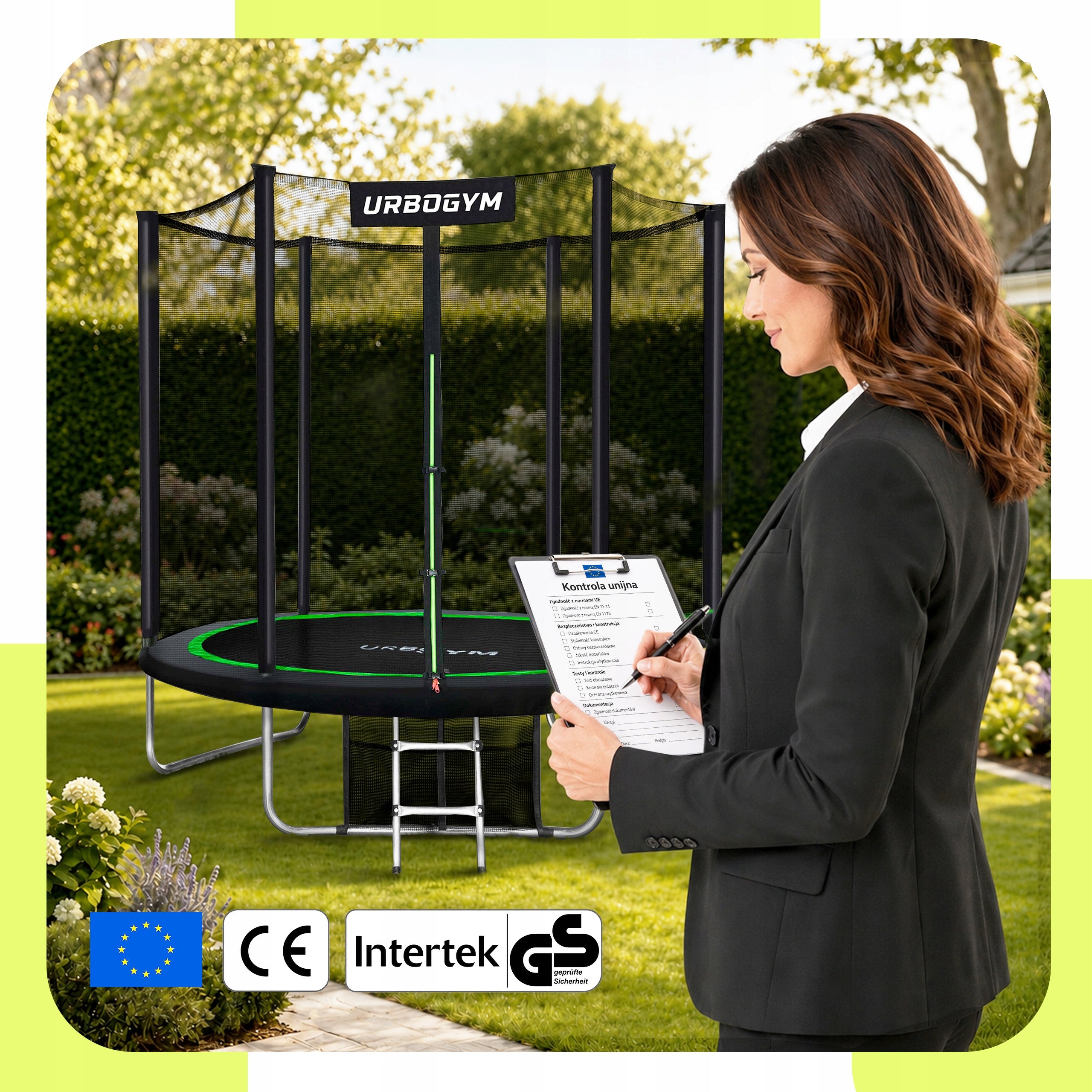 INDOOR GARDEN TRAMPOLINE FOR CHILDREN'S GARDEN 8 FT 252CM Number of springs/ropes 42
