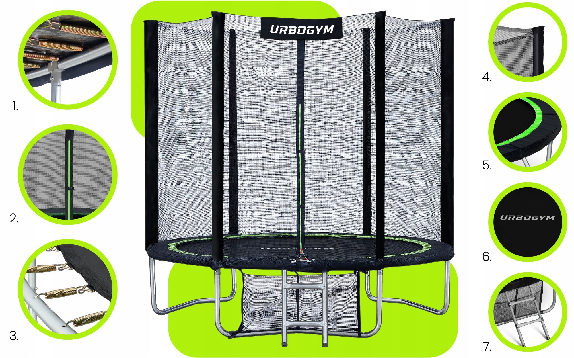 INDOOR GARDEN TRAMPOLINE FOR CHILDREN'S GARDEN 8 FT 252CM Packaging status original