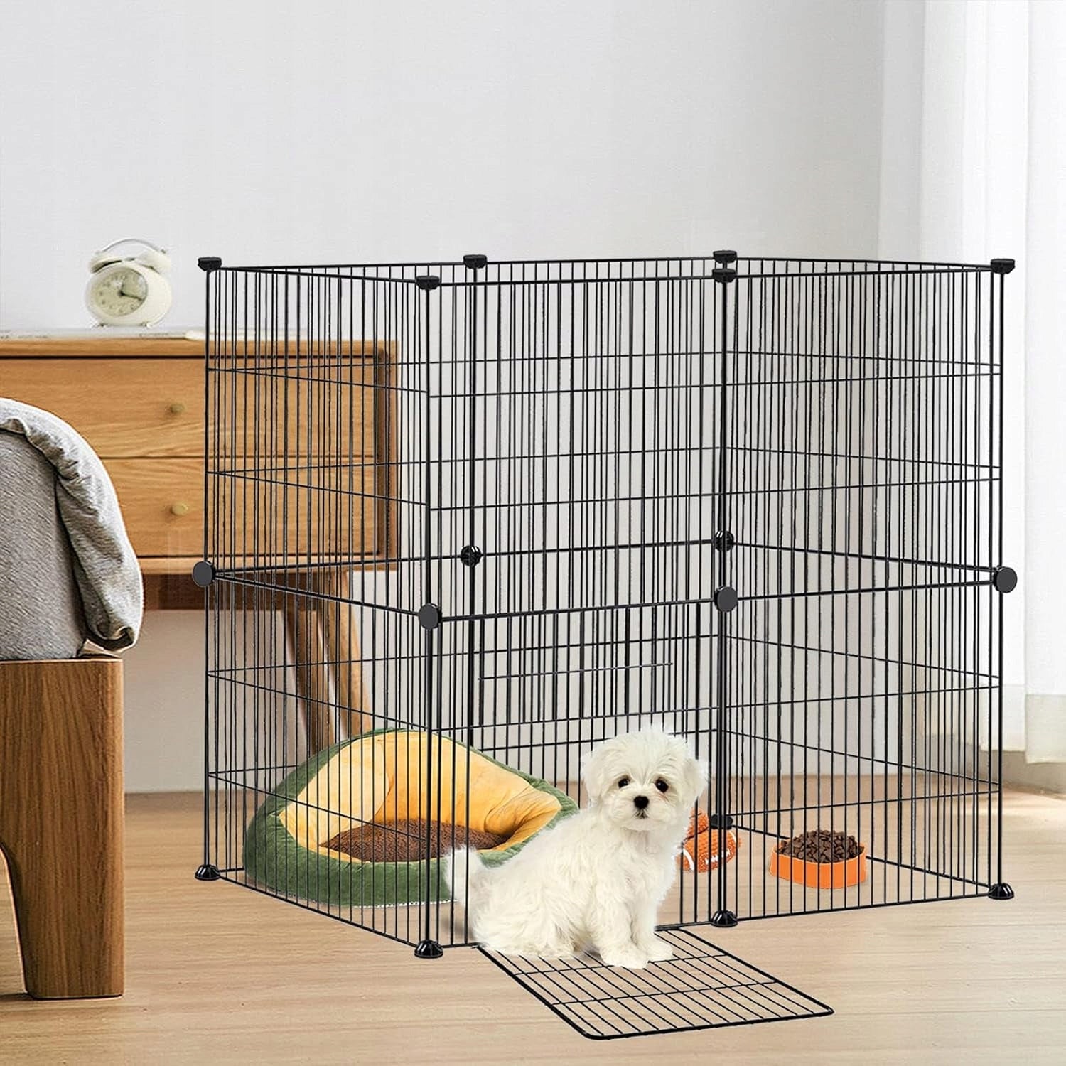 INDOOR PLAYPEN FOR ANIMALS 142X72X36CM FOR PUPPIES AND KITTENS Manufacturer code KOJEC KLATKA DLA PSA METAL 142X72X36CM