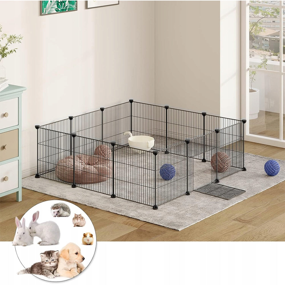 INDOOR PLAYPEN FOR ANIMALS 142X72X36CM FOR PUPPIES AND KITTENS Product height 36 cm