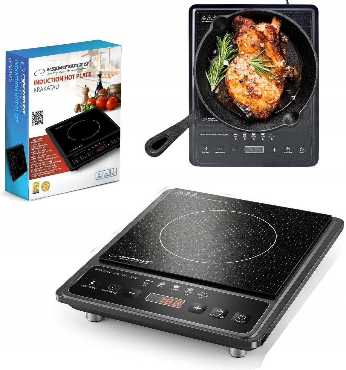 INDUCTION COOKER 2000W 60°C - 270°C LED TOUCH TIMER
