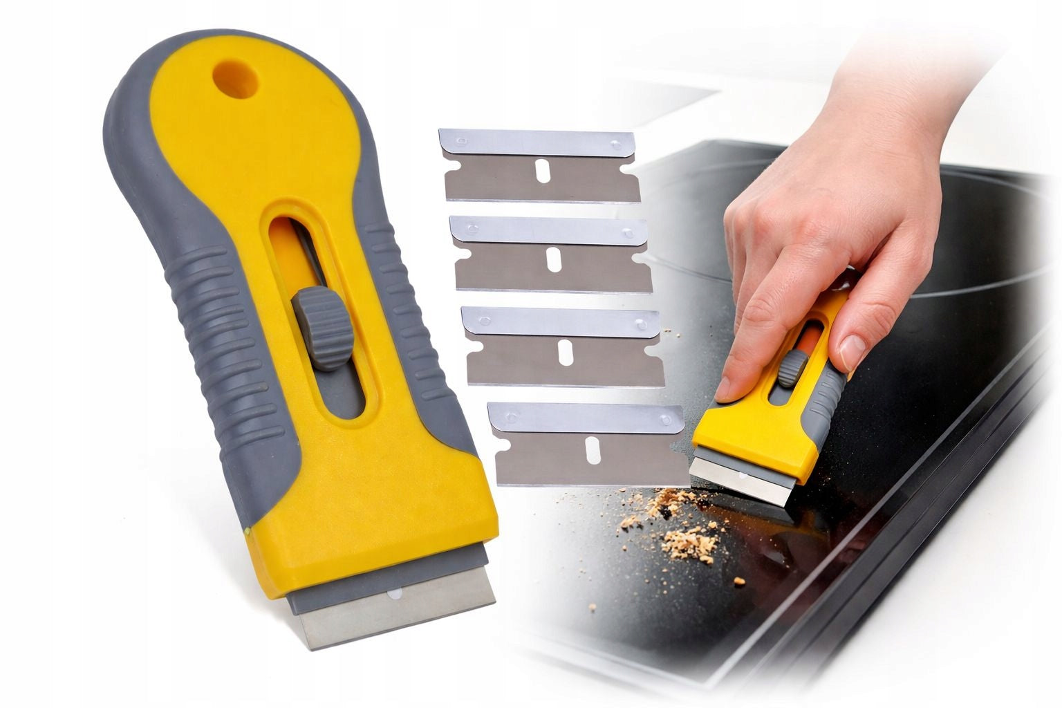 INDUCTION HOB KNIFE WINDOW SCRAPER STICKERS replacement cartridges Manufacturer code CN-0509