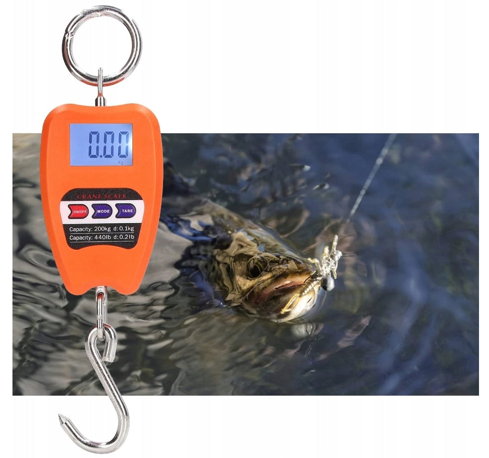 INDUSTRIAL CRANE HANGING HOOK SCALE 200KG PORTABLE FOR LUGGAGE HOLIDAY
