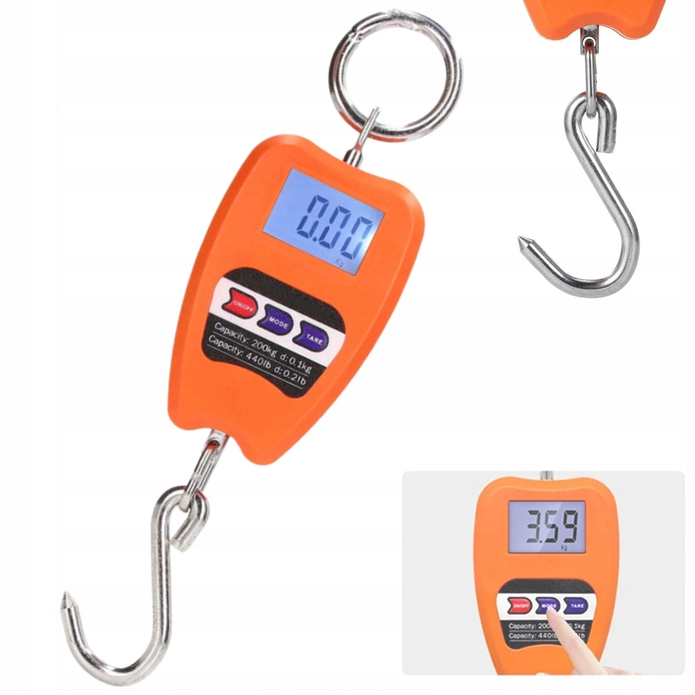 INDUSTRIAL CRANE HANGING HOOK SCALE 200KG PORTABLE FOR LUGGAGE STRONG