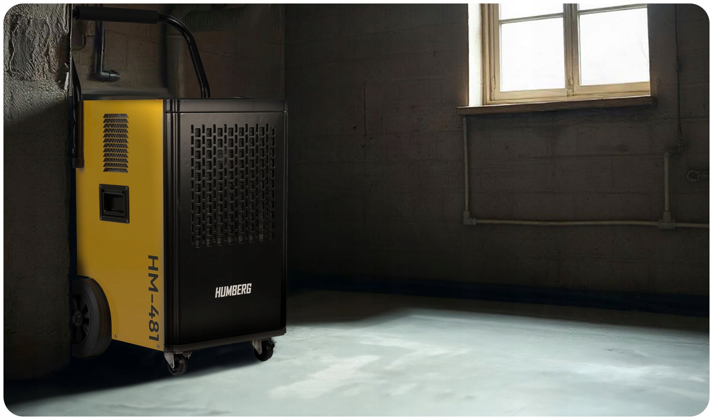 INDUSTRIAL DEHUMIDIFIER HM-481 CONSTRUCTION MOISTURE ABSORBER 50L/24H Brand HUMBERG