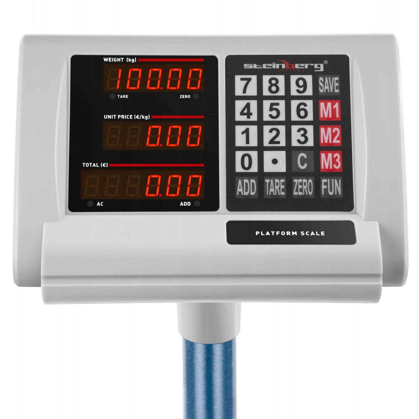 INDUSTRIAL DIGITAL STORAGE PLATFORM SCALE 100kg / 10g SBS-PF-100/10B Brand Steinberg Systems