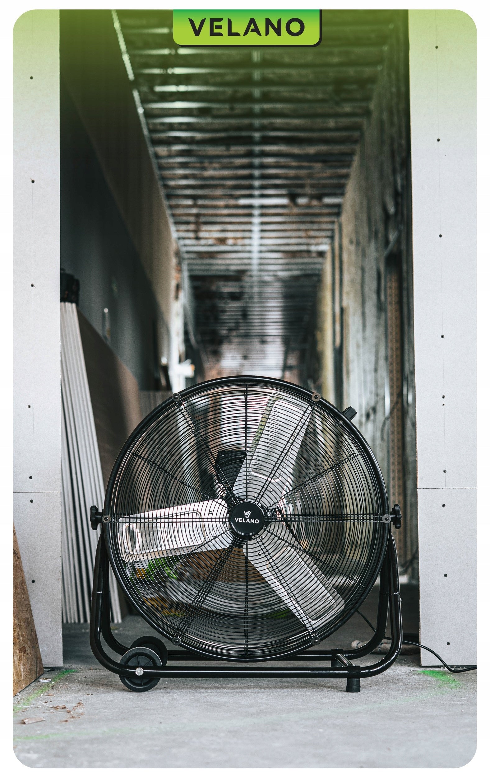 INDUSTRIAL FAN FLOOR FAN CIRCULATOR 61CM 300W LARGE POWERFUL Overall width 42 cm
