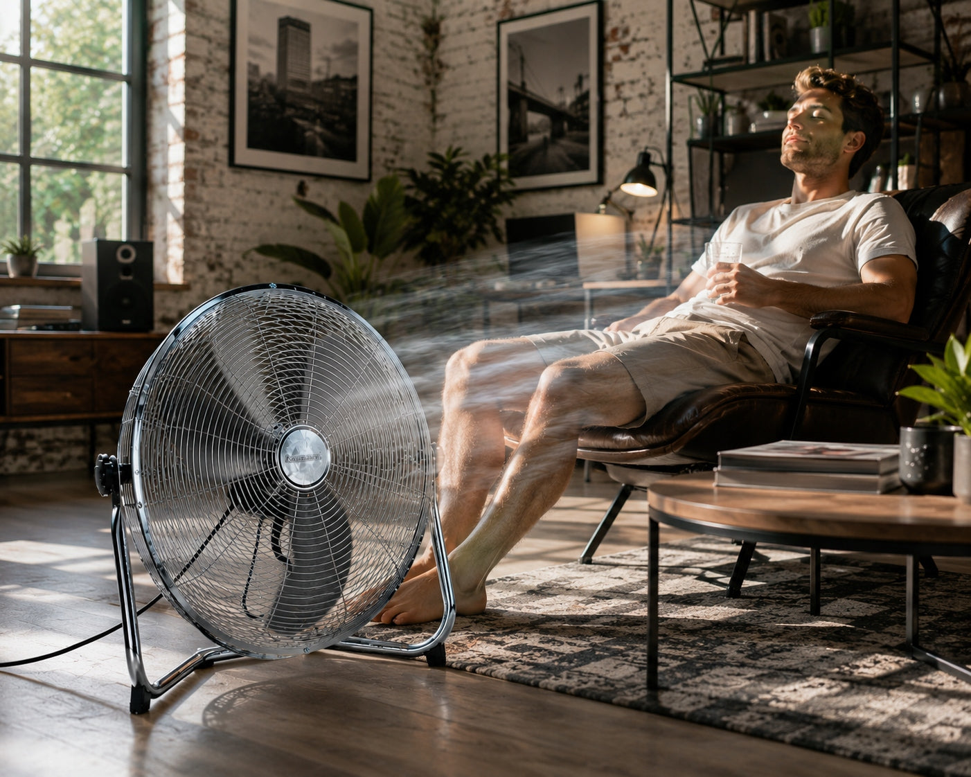 INDUSTRIAL FAN RAVANSON WT-7045 110W 3969 m³/h CIRCULATOR LARGE 45CM Functions tilt angle adjustment
