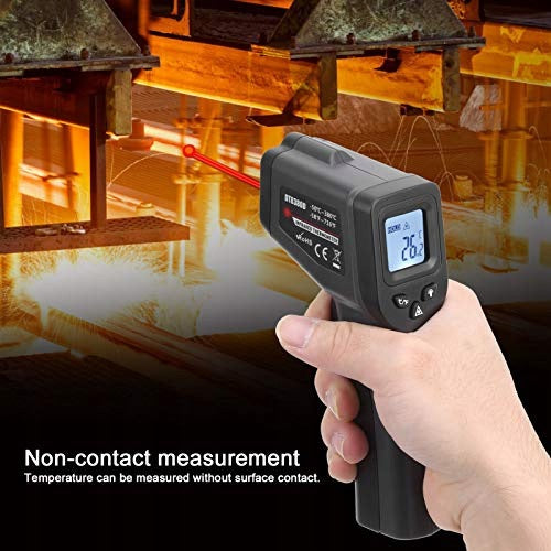 INDUSTRIAL TOUCHLESS THERMOMETER 50C TO 380C DIGITAL Metal For Home Brand no brand