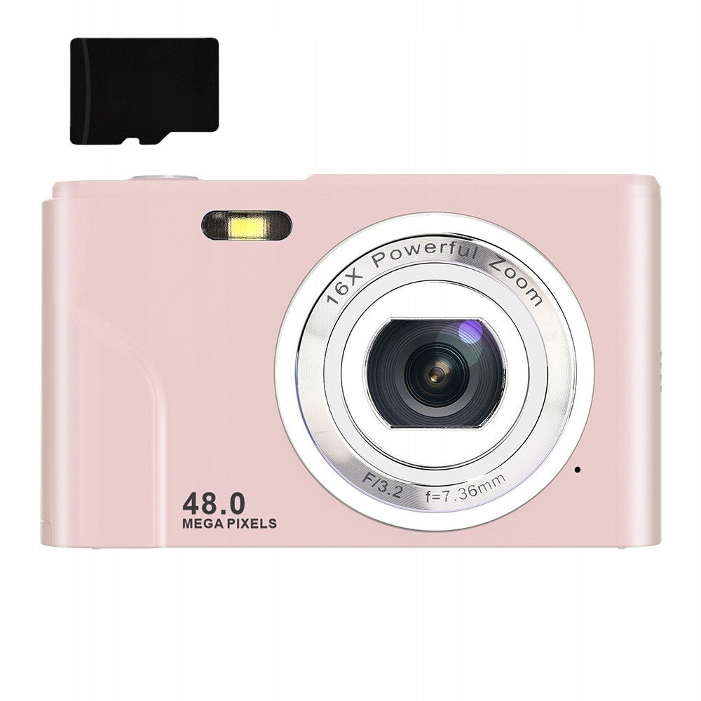 INF 48 MP Digital Camera, 1080p FHD, 16x Zoom, 32 GB Memory Card