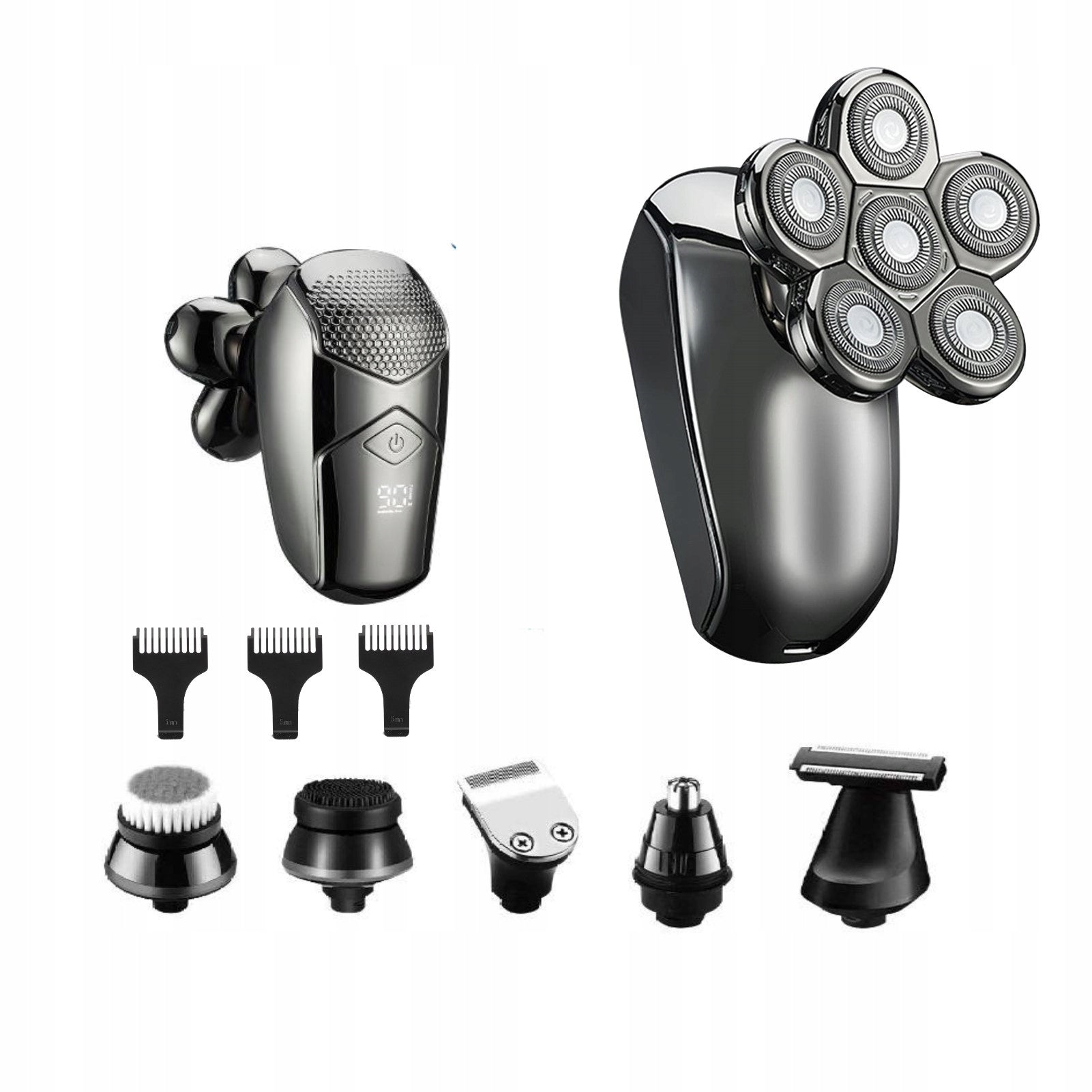 INF 6-in-1 Shaver/Trimmer for Head and Face Dark Grey