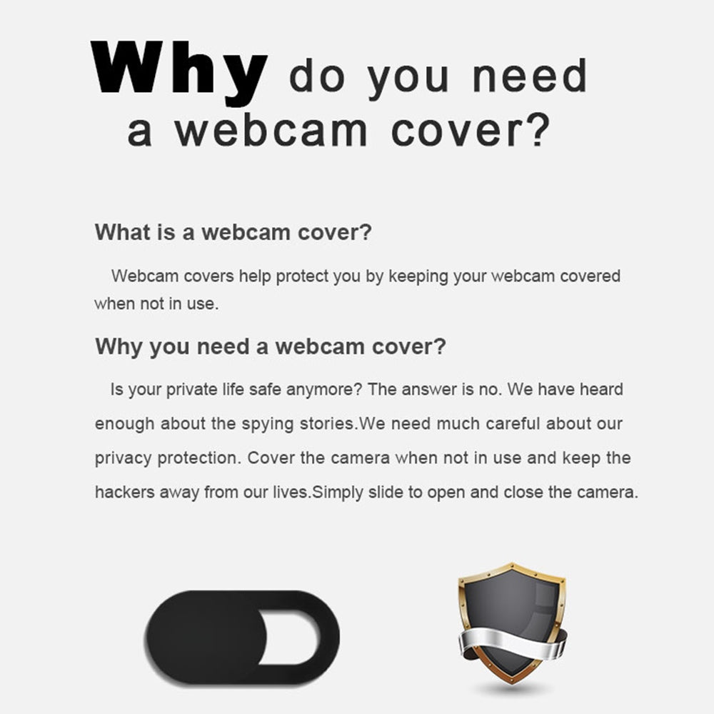 INF Camera Cover Slider Black Model S-XYT1-Black