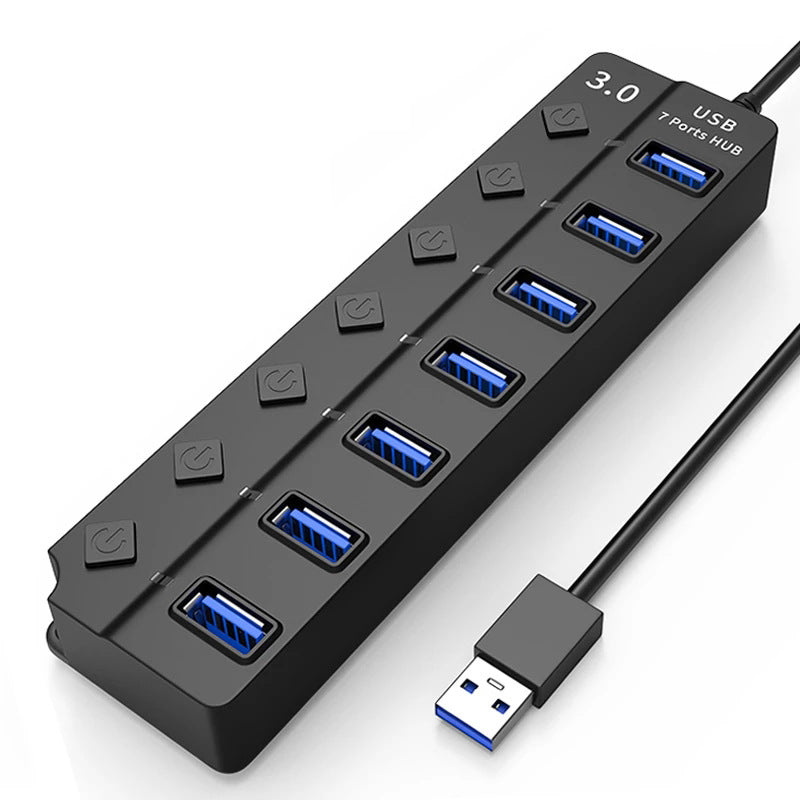 INF USB 3.0 Hub 5 Gb/s, 7 Ports with Individual On/Off Switches
