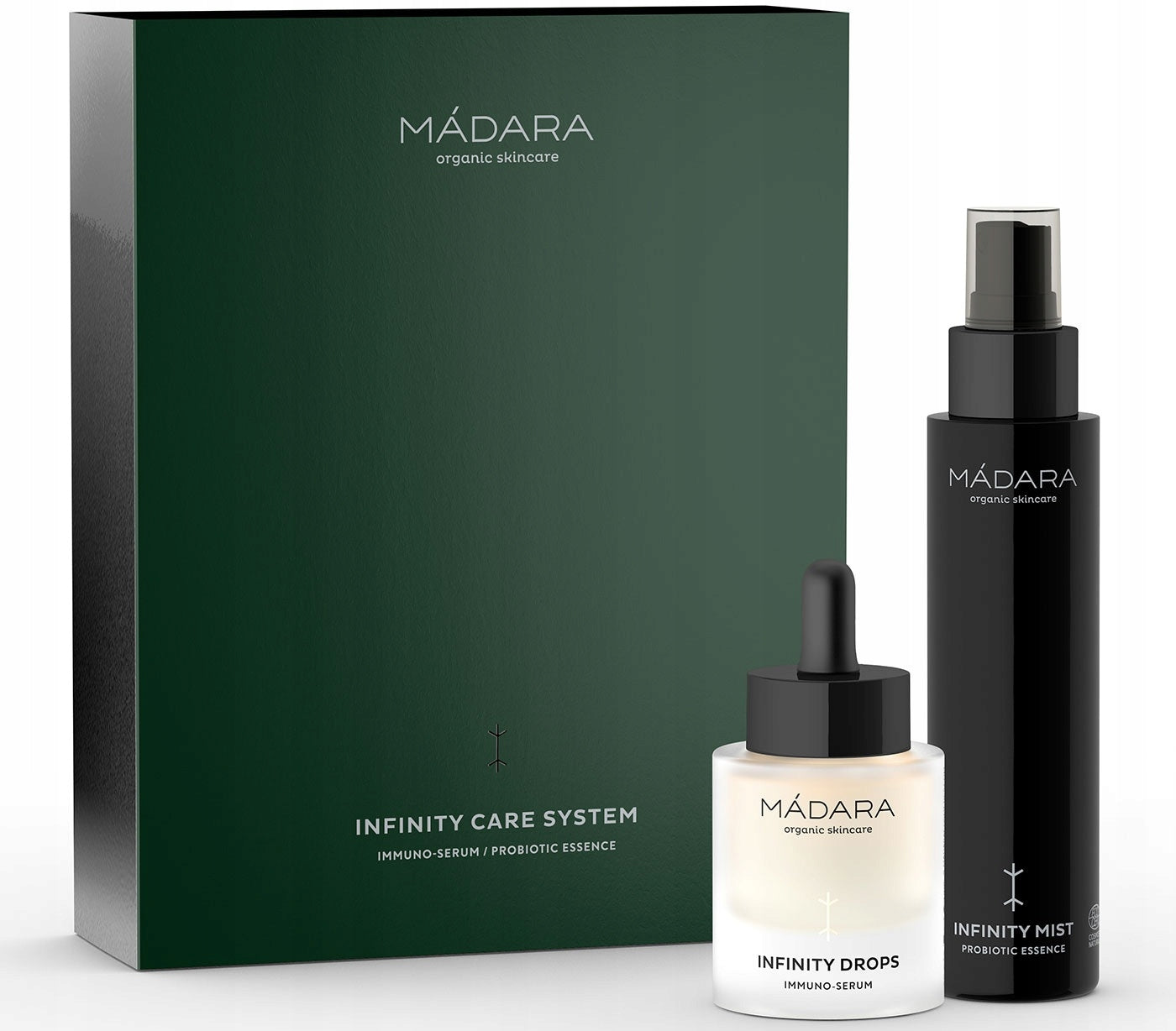 Gesichtspflegeset Madara Infinity Care System: Serum, 30 ml + Spray, 100 ml 