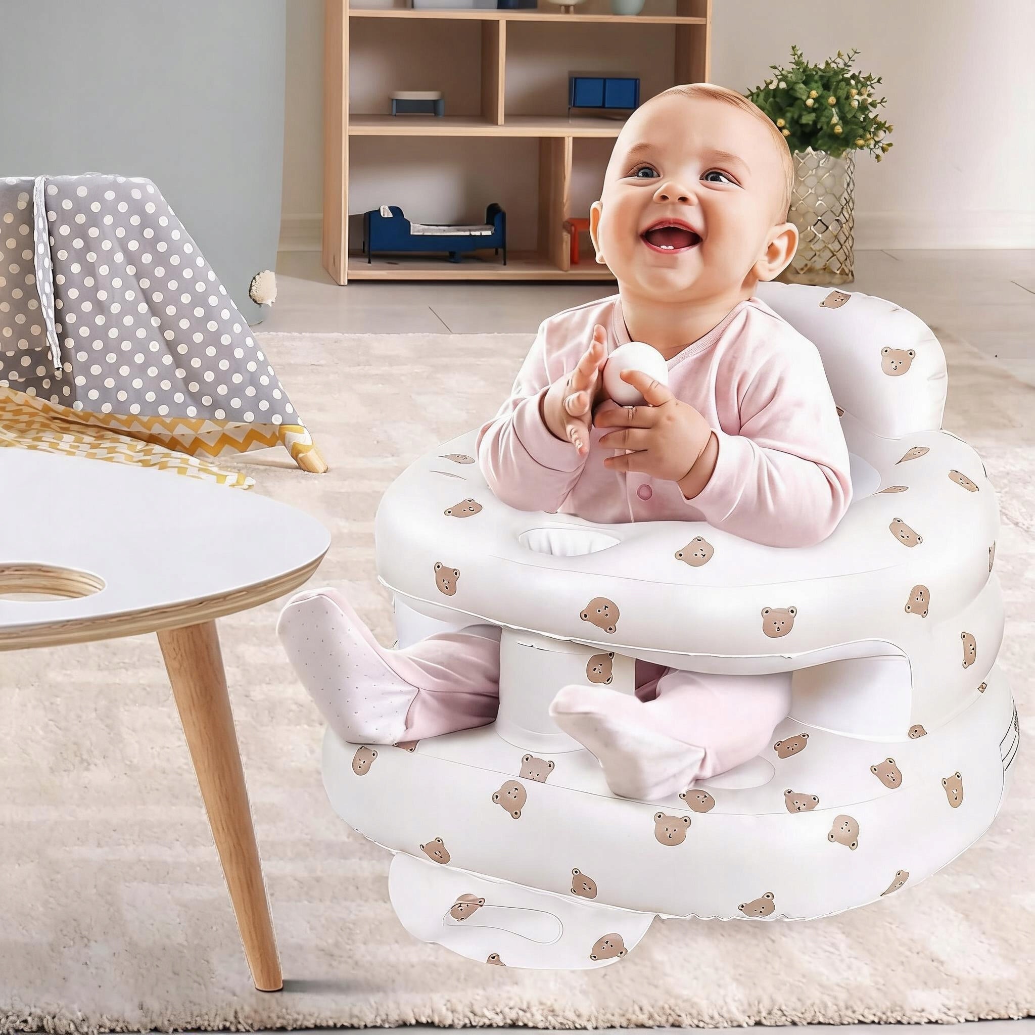 INFLATABLE BABY SEAT TRAINING CHAIR PORTABLE SOFA Packaging status original