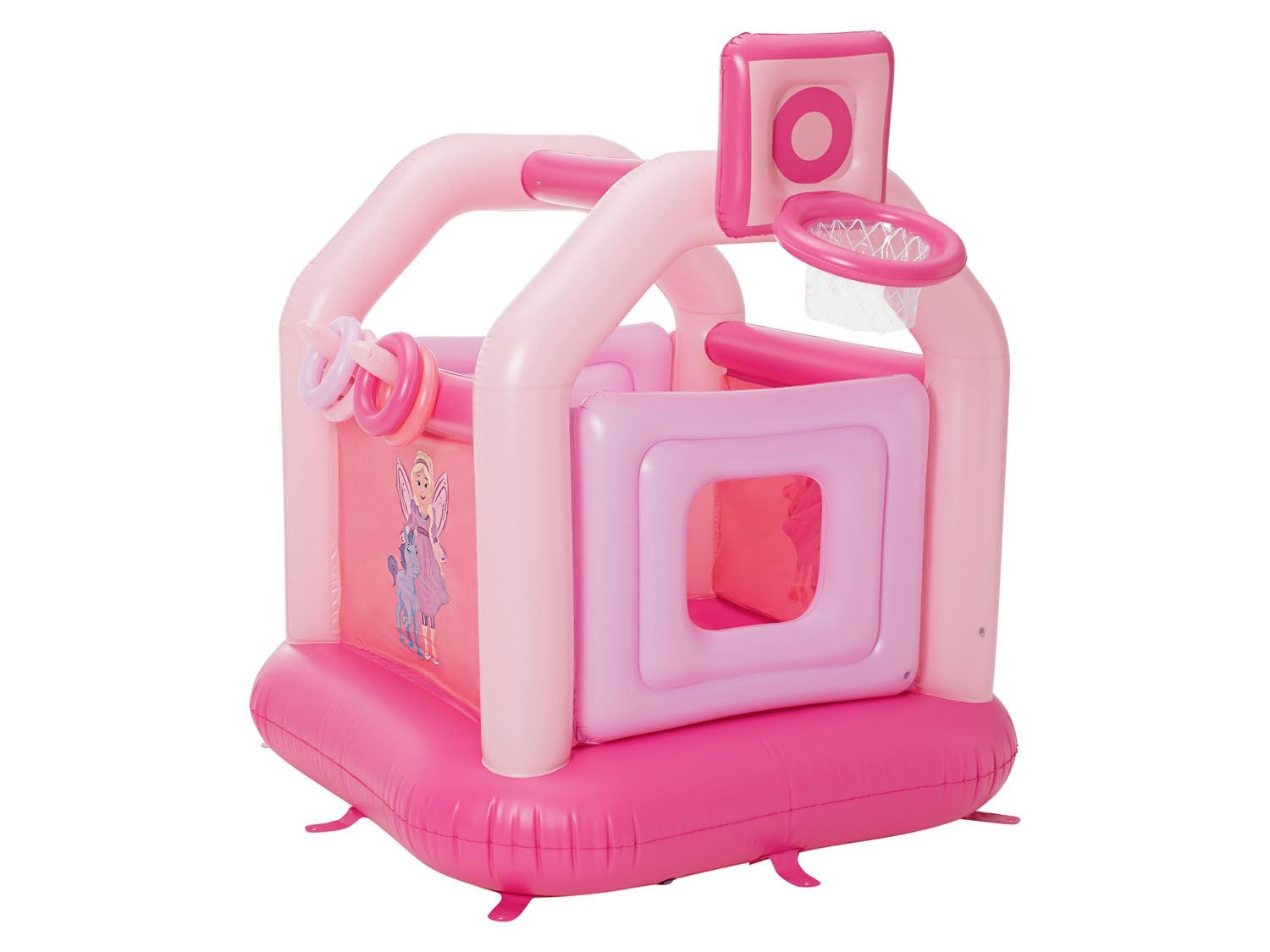 INFLATABLE CASTLE TRAMPOLINE SQUARE TOYS BASKETBALL PLAYTIVE PINK Manufacturer code zamek