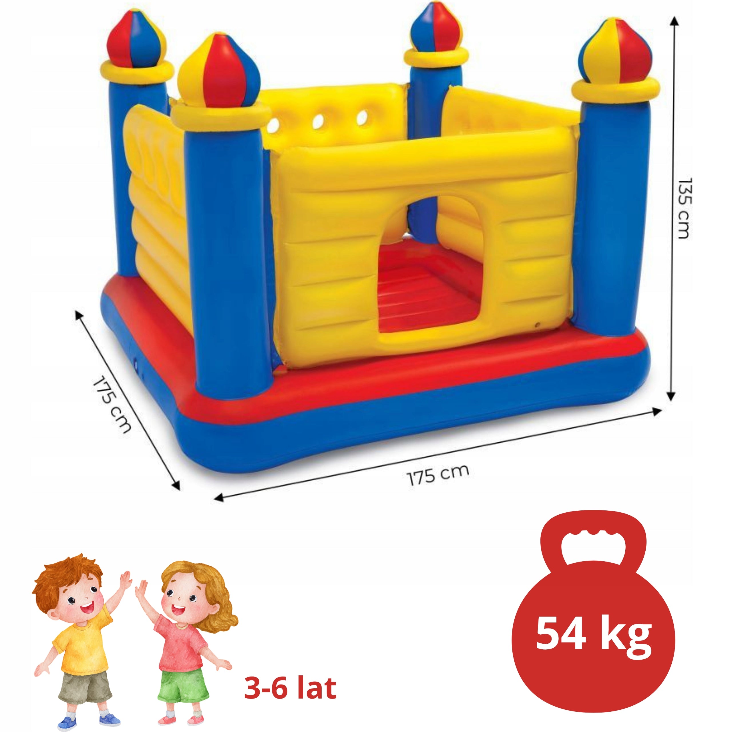 INFLATABLE CASTLE for Kids Safe Children's Trampoline for Garden and Home Number of bars 1 pcs